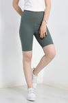 Fitilli Biker Tayt Koyuyeşil - 50622.2022.