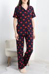 Milan Kumaş Düğmeli Pijama Takımı Lacikalp - 750.1287.