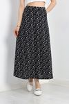 Desenli Midi Etek Siyahbeyaz - 70036.1355.