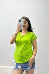 Omuz Dantelli Bluz Fıstık - 70237.599.