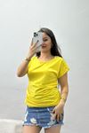Omuz Dantelli Bluz Sarı - 70237.599.