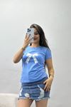 Bisiklet Yaka Baskılı  Kompak Body Bebemavi - 90995.1878.