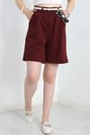 Zra Krep Şort Bordo - 30788.1865.