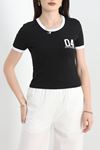 Reglan Kol Likralı Kompak Penye Siyah - 90992.1878.