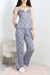Milan Kumaş Fiyonklu Pijama Takım Gripembe - 50599.1857.