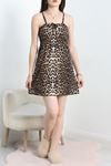 Milan Detay Gecelik Elbise Kahveleopar - 50701.1857.