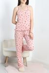 Milan Kumaş İp Askılı Pijama Takımı Pembe - 50597.1857.