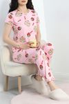 Alt Üst Aynı Pijama Takımı Pembekırmızı - 50079.1857.