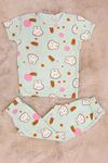 4-13 Yaş Çocuk Pijama Takımı Mint - 413.1287.