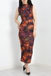 Batik Sandy Drapeli Elbise Kahve - 41967.1394.