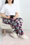 Büyük Beden Viskon Pijama Altı Lacivertpembe - 40410.1929.