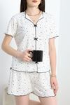 Alaçatı Şortlu Pijama Takımı Beyazyıldız - 50681.1952.