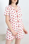 Alaçatı Şortlu Pijama Takımı Beyazkalp - 50681.1952.