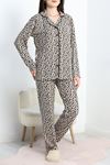 Milan Düğmeli Pijama Takımı Leopar - 50688.1902.