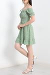 Gipeli Mini Elbise  Yeşilbeyaz - 6014.1247.