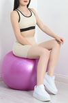 Fitness Şortlu Takım Bej - 41314.1255.