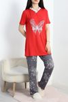 Ringviskon Pijama Takımı Kırmızıbeyaz - 50632.1931.
