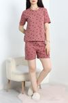 Alt Üst Aynı Şortlu Pijama Takımı Gülsiyah - 50695.1961.