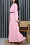 Reyon Marka Kemerli Elbise Pembe - 70504.1996.