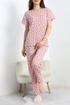 Manşetli Süprem Alt Üst Aynı Pijama Takımı Pembesiyah - 50673.1961.