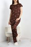 Alt Üst Aynı Pijama Takımı Kahverengi - 50079.1857.