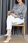 Fular Yaka Battal Bluz Siyahgri - 70449.2047.