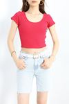 Ön Arka U Yaka Kaşkorse Body Fuşya - 70479.1872.
