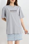 Baskılı Oversize Tişört Fümekahve - 40649.1872.