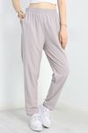 En Boy Likra Paraşüt Pantolon Gri - 30239.1837.