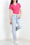 Fitilli V Yaka Body Pembe - 70536.1388.