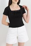 Bağcıklı Crop Body Siyah - 70512.1855.