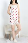 Şortlu Pijama Takımı Beyazkırmızı - 178.1287.