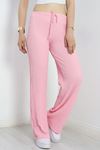 Bürümcük Kumaş Lastikli Pantolon Pembe - 42022.1567.