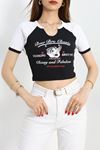 Kaşkorse Crop Body Siyahbeyaz - 41340.1856.