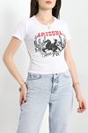 Kaşkorse Crop Body Beyazkırmızı - 41340.1856.