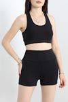 Fitness Şortlu Takım Siyah - 41315.1255.
