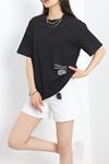 Baskılı Oversize Tişört Siyah2 - 40637.1872.