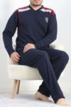 V Yaka Erkek Pijama Takımı Lacivert - 40069.1838.
