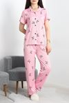 Pegasus Fırfırlı Düğmeli Pijama Takımı Tozpembe - 671.1287.