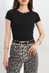 Fitilli Crop Body Siyah - 70551.1856.