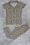 5-12 Yaş Milan Düğmeli Pijama Takımı Leopar - 50713.1048.