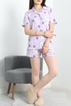 Milan Kumaş Şortlu Düğmeli Pijama Takımı Mortavşan - 277.1287.