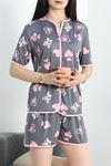 Milan 3'Lü Pijama Takımı Seti Fümepembe - 50596.1857.