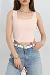 Kare Yaka Crop Atlet Pudra - 3939.1595.