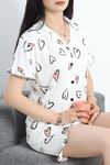 Pegasus Fırfırlı Şortlu Düğmeli Pijama Takımı Siyahkalp - 669.1287.