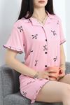 Pegasus Fırfırlı Şortlu Düğmeli Pijama Takımı Siyahkurdele - 669.1287.