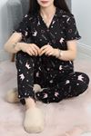 Pegasus Fırfırlı Düğmeli Pijama Takımı Yıldızsiyah - 671.1287.