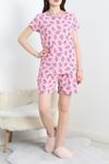 Alt Üst Aynı Şortlu Pijama Takımı Pembeçilek - 40751.1857.