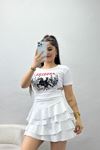 Kaşkorse Crop Body Beyazkırmızı - 41340.1856.