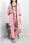 Milan Kumaş 3'Lü Pijama Set Pembebeyaz - 50147.1857.